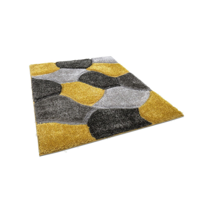 Aubriegh Abstract Shag Area Rug, Rectangle 60 x 110cm