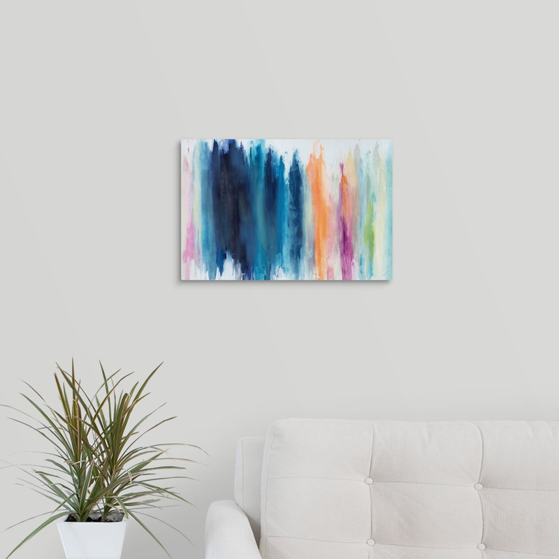 « pastel crayons », peinture sur toile, Toile tendue, H 12 po x l 18 po x P 1,25 po