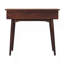 Console à 2 tiroirs en bois massif noyer de Californie avec pieds nordiques, brun