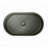 23.6'' Concrete Oval Modern Dark Green Bathroom Sink
