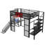 Lit mezzanine en métal avec bureau intégré-693569133