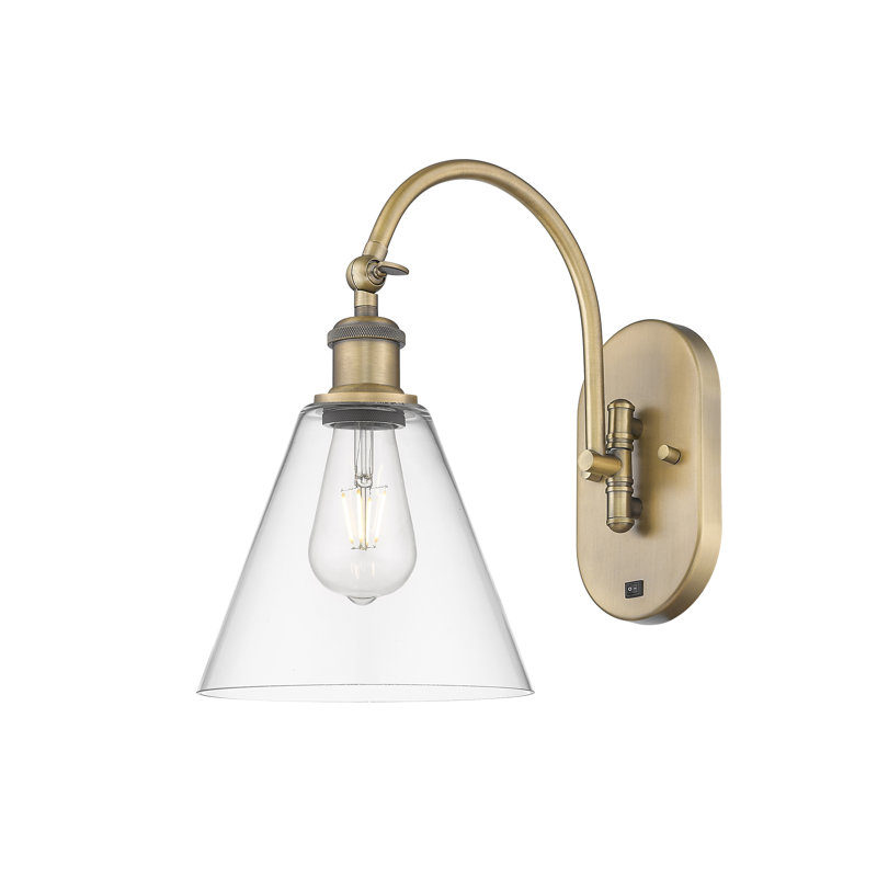 Swing Arm Sconce, No Bulb Included, Brushed Brass