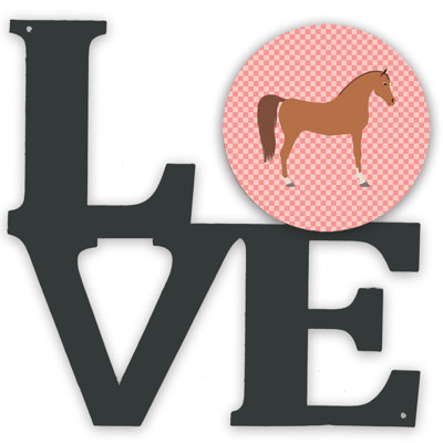 Décoration murale en métal love à contrôle du cheval