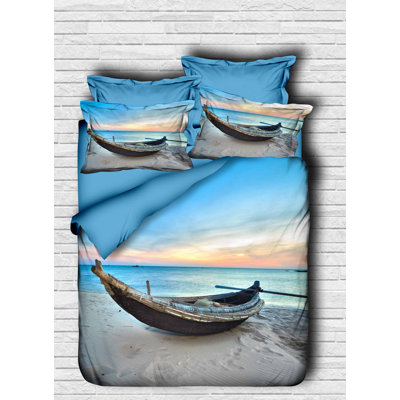 Quinaya Polyester No Pattern Duvet Cover Set with Pillowcases