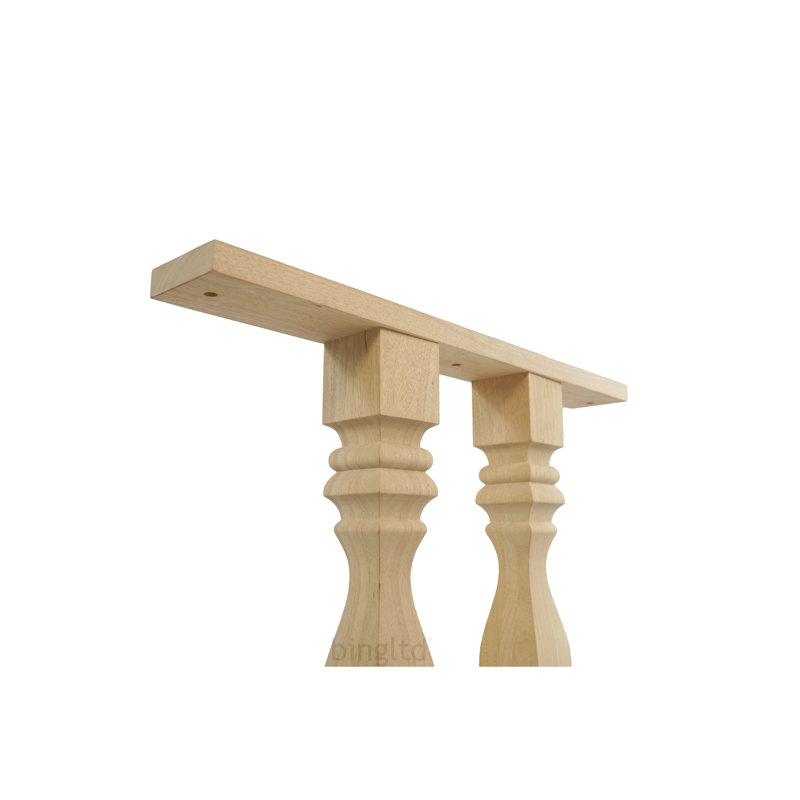 Philip Square Hardwood Trestle Table Base, 29" Tall