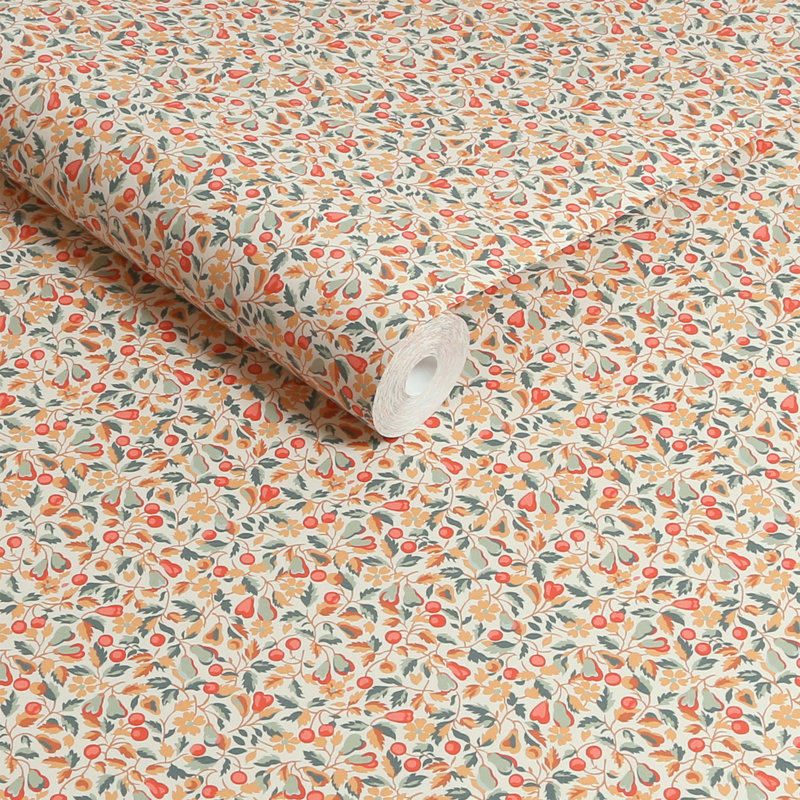 Laura Ashley Devrons Grove Terracotta Wallpaper