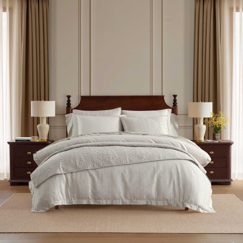 Martha By Martha Stewart Classic Elegance Solid Cotton Sheet Set, King Sheet Set with 2 Pillowcase, White