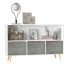 Bibliothèque de rangement Treqwan, H 23,62 po x l 35,43 po x P 11,02 po, Gris