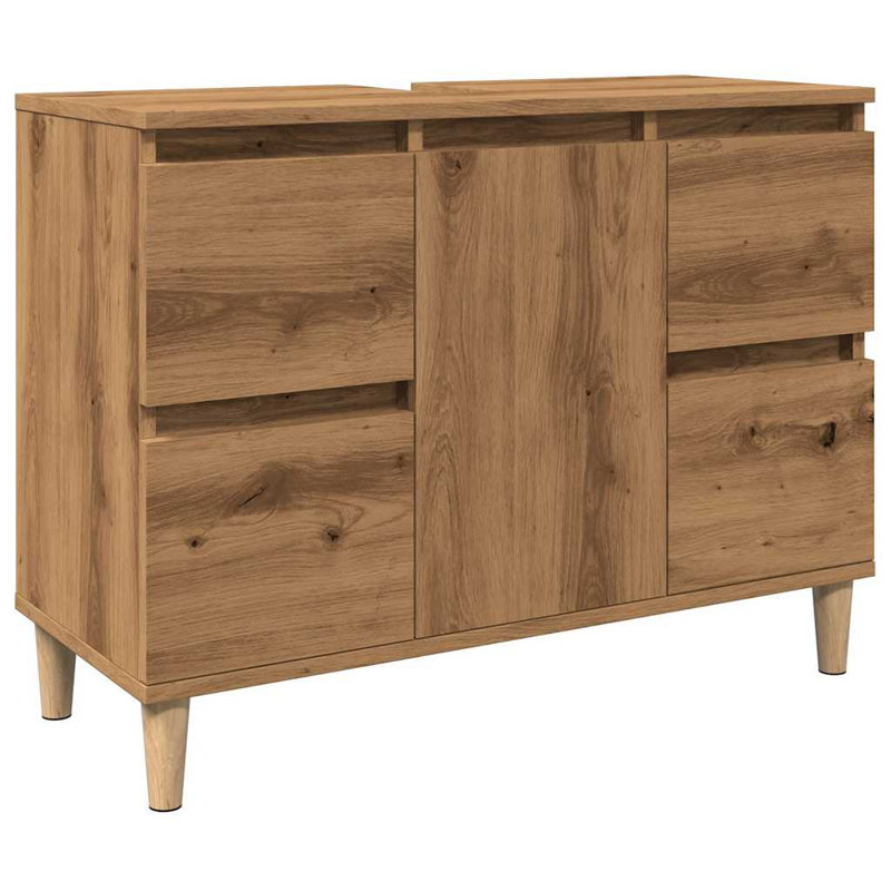 Tonsina Freestanding Bathroom Cabinet, Artisan Oak/Natural