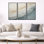 Minimalisme, vague bleue et grise, horizon I - ensemble de décorations minimalistes côtières