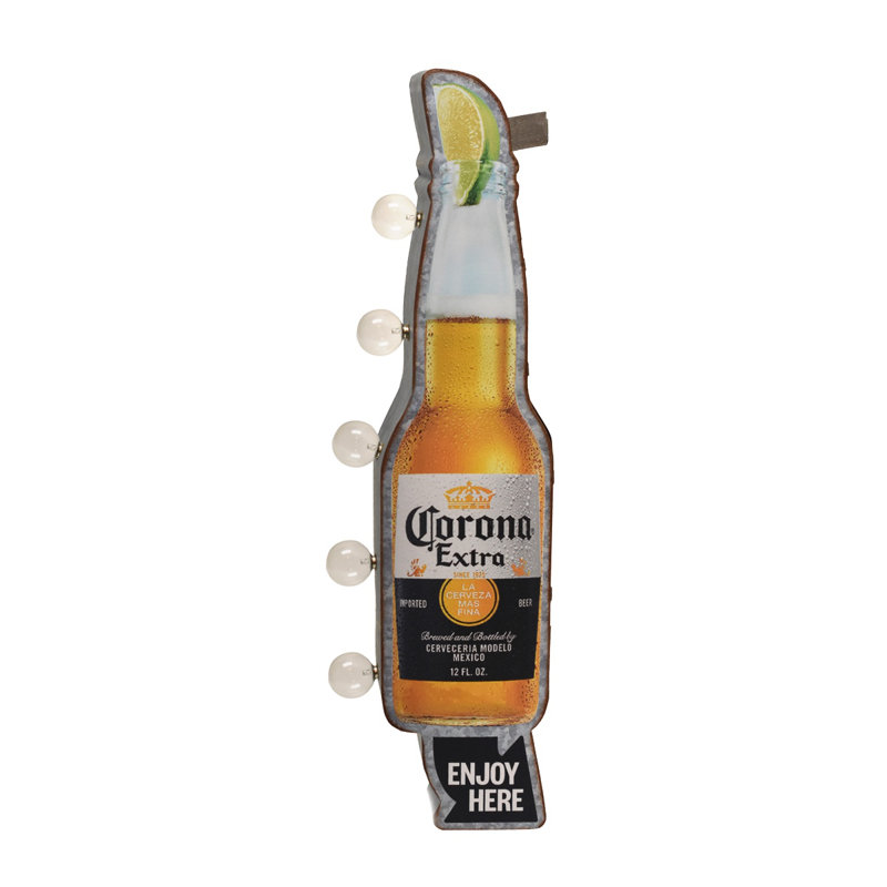 Corona Beer Light Up Tin Metal Sign LED Home Bar Garage Wall Art Man Cave Decor Corona Beer Light Up Tin Metal Sign LED Home Bar Garage Wall Art Man Cave Decor