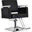 Fauteuil de salon pivotant de 28 po de largeur, fauteuil de coiffeur à pompe hydraulique, similicuir -145909827