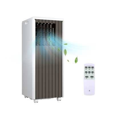 8000 BTU Unité de climatisation portable 350 pieds carrés Refroidissement silencieux Télécommande 24H Minuterie Déshumidificateur Roues Ventilateur Installation facile Utilisation du bureau