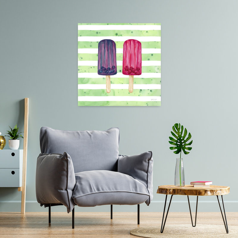 Fruity Popsicles XI Contemporary Fruit Summer Art, 24" H x 24" W