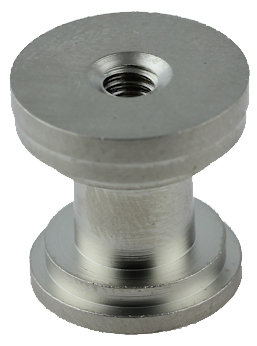 Base de fabrication de poignées ou boutons - Laiton massif - 16 x 16 mm M10-BRASSBase-crm, Nickel satiné