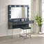 Tabouret de coiffeuse carré rembourré-307231619