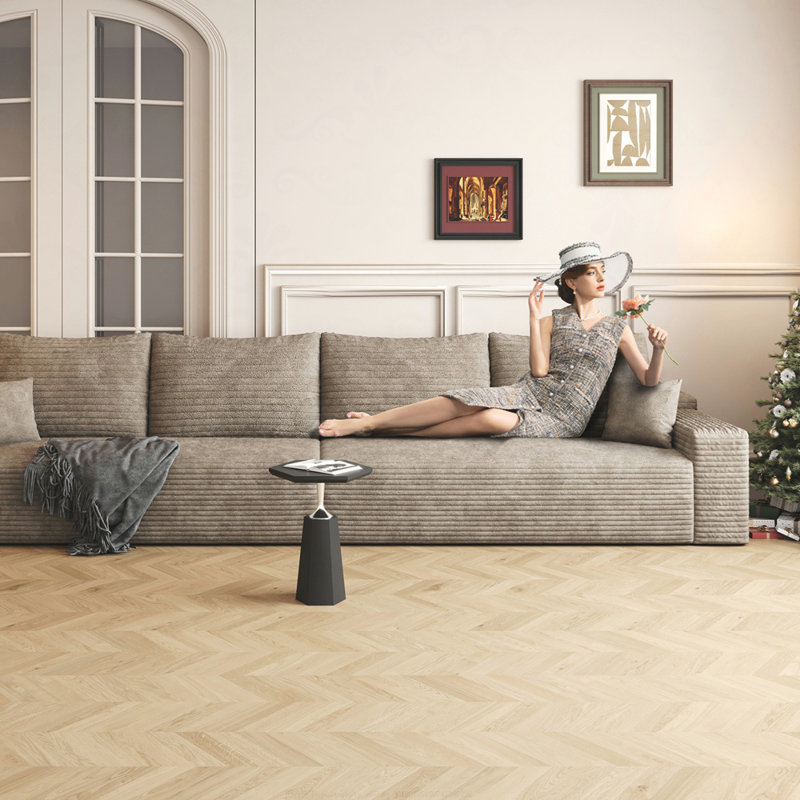Canapé modulaire avec siège profond Boneless Cloud, H 37,8 po x l 140 po x P 39,4 po, Chameau, 4