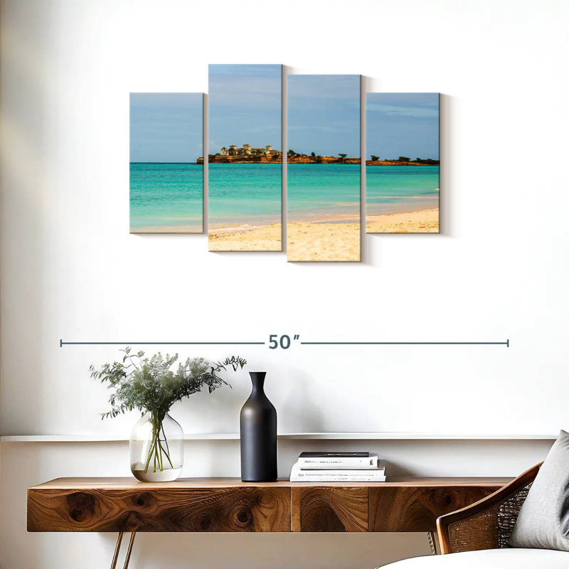 Paysage de plage à Antigua, 22" H x 36" W
