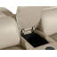 Canapé modulaire en forme de L 8 pièces beige en cuir fleur italien avec 2 fauteuils inclinables électriques et appuis-tête réglables-236091219