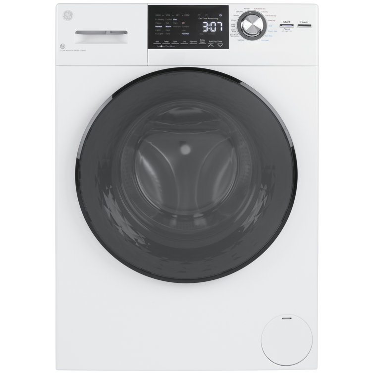 GE Appliances All-In-One Combo Unit with 2.4 Cubic Feet Front Load Washer and 2.4 Cubic Feet Electric Dryer