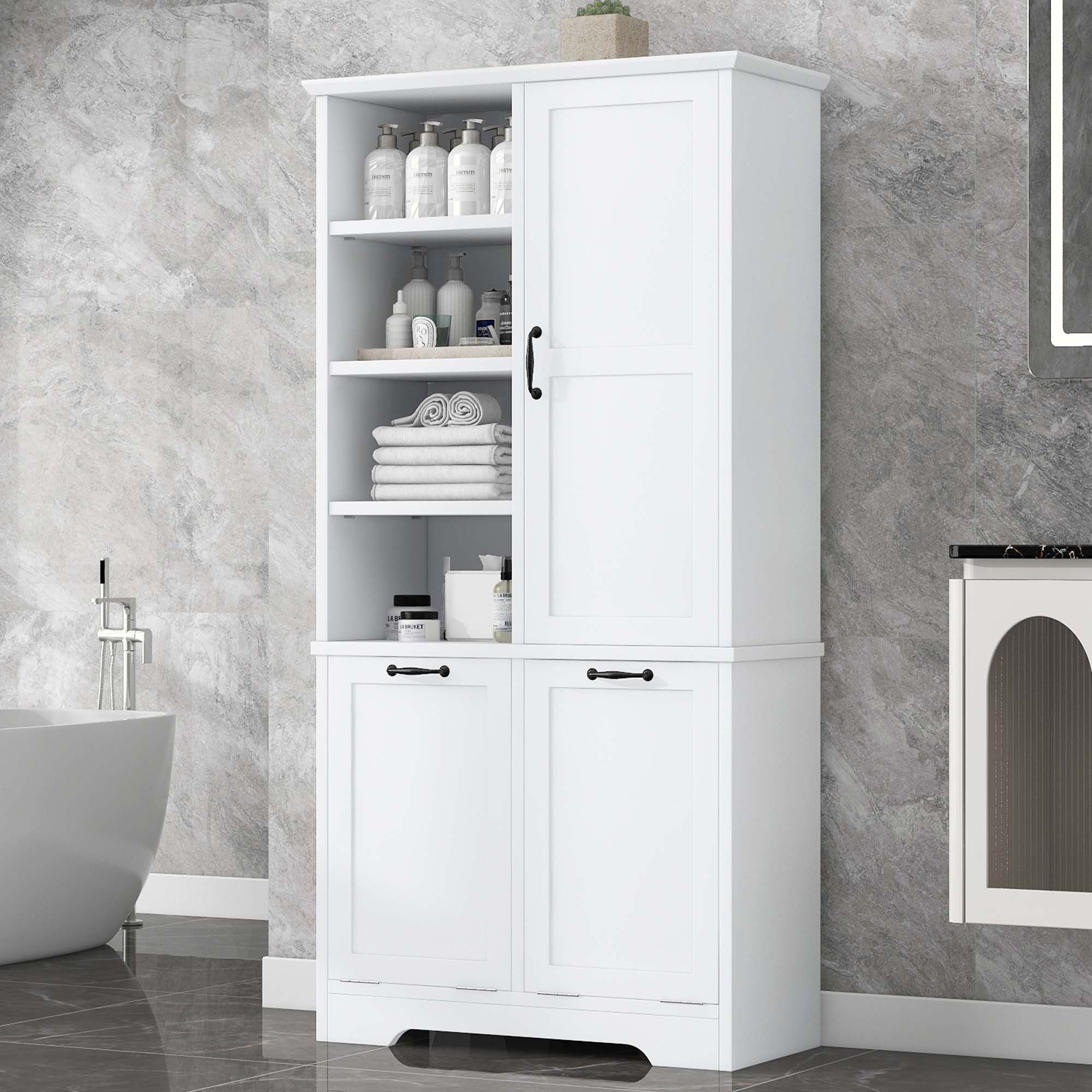 Winston Porter Deyna Freestanding Bathroom Cabinet | Wayfair