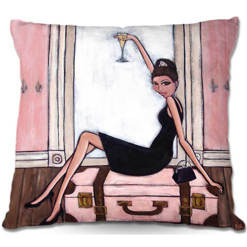 Coussin décoratif carrée canapé bonjour, 16 po x 1 po