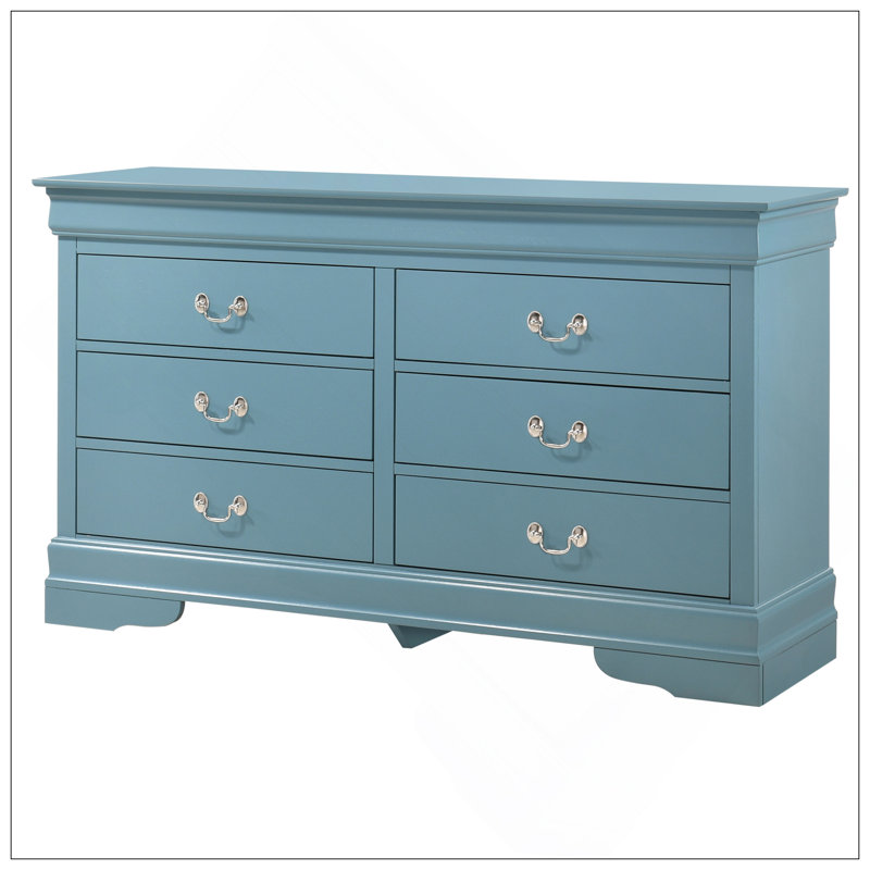 Charmante commode traditionnelle sarcelle