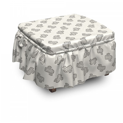 Box Cushion Ottoman Slipcover