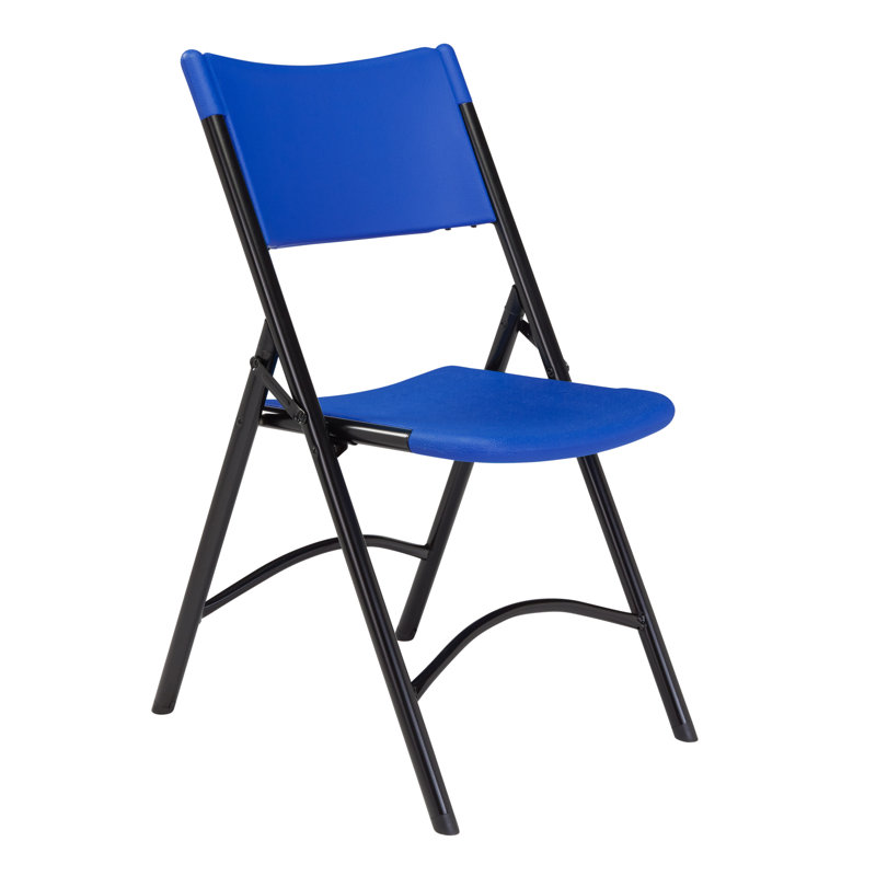 Chaise pliante en plastique robuste NPS 600 Series, Bleu / Noir
