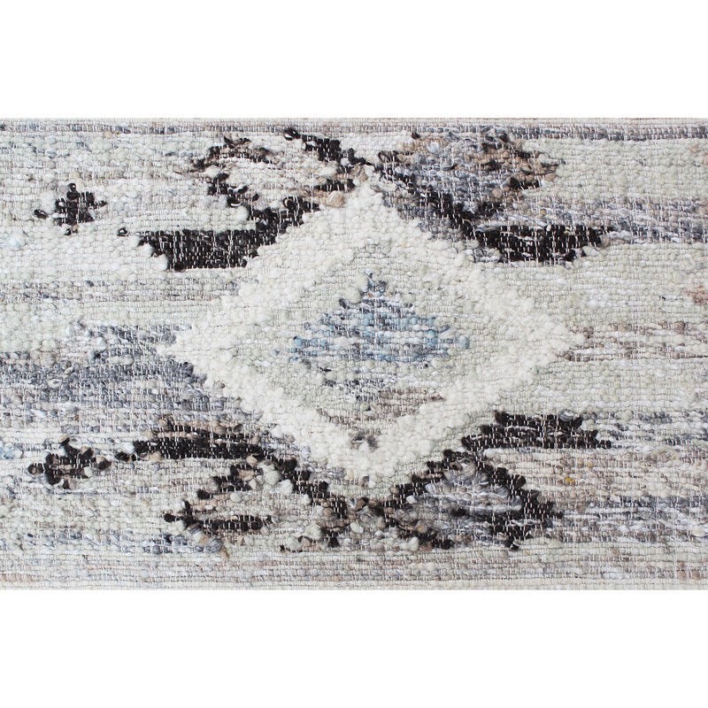 ANFL8617ABETE Hand Woven Wool Area Rug, Rectangle 8' x 10'