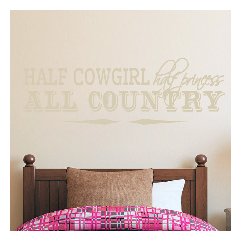 Décalcomanie murale semi cowgirl, Beige