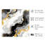 Abstrait abstrait noir et doré, reproduction d'art moderne sans cadre VII-1868692746