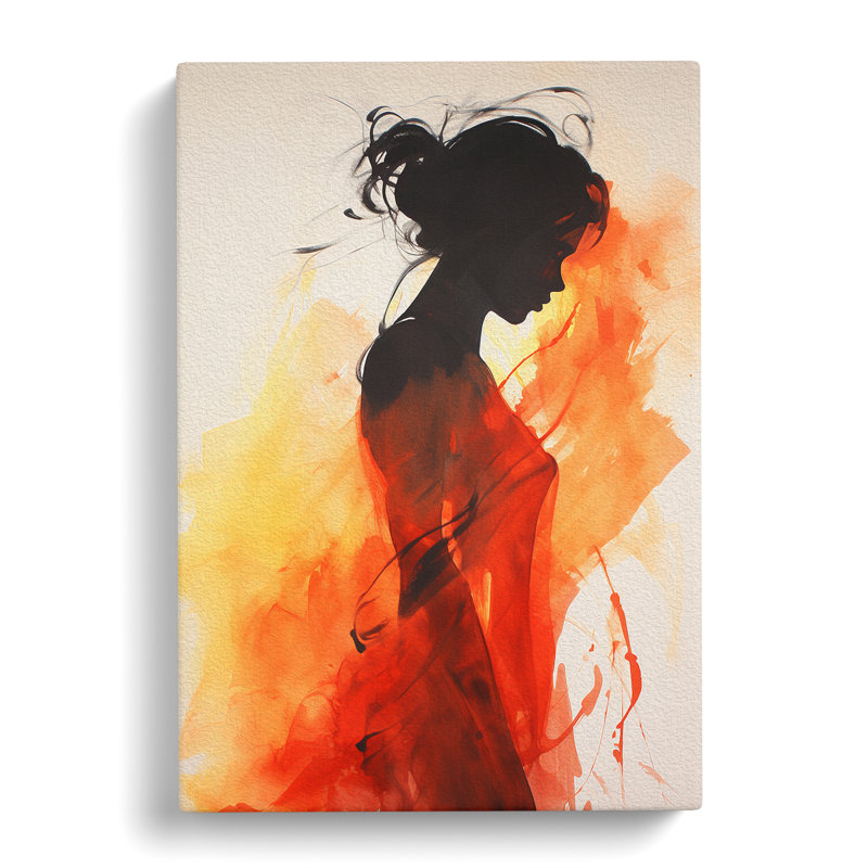 Woman Gestural No.4 - Wrapped Canvas, 60cm H x 40cm W x 3cm D