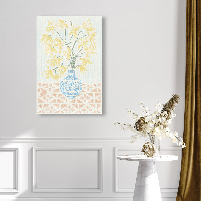 Yellow Iris Summer Print by Oliver Gal, 15"H x 10"W, Gallery Wrapped