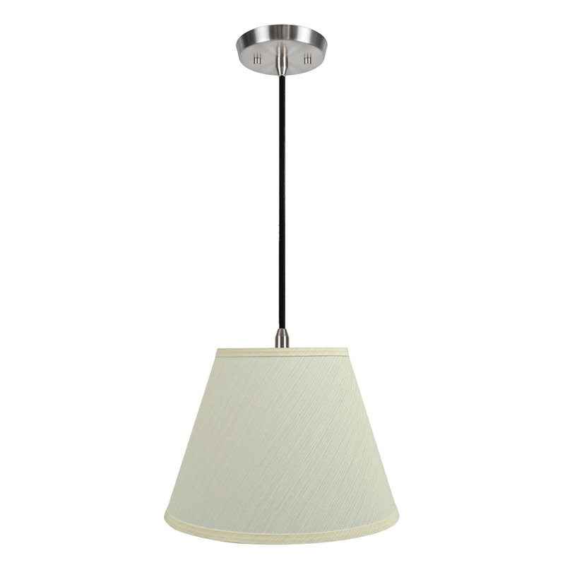 Luminaire suspendu conique à 1 lumière Melvin, H 9,5 po x l 13 po x P 7 po, Coquille d'œuf