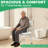 Height Adjustable Shower Chair with Arms & Back