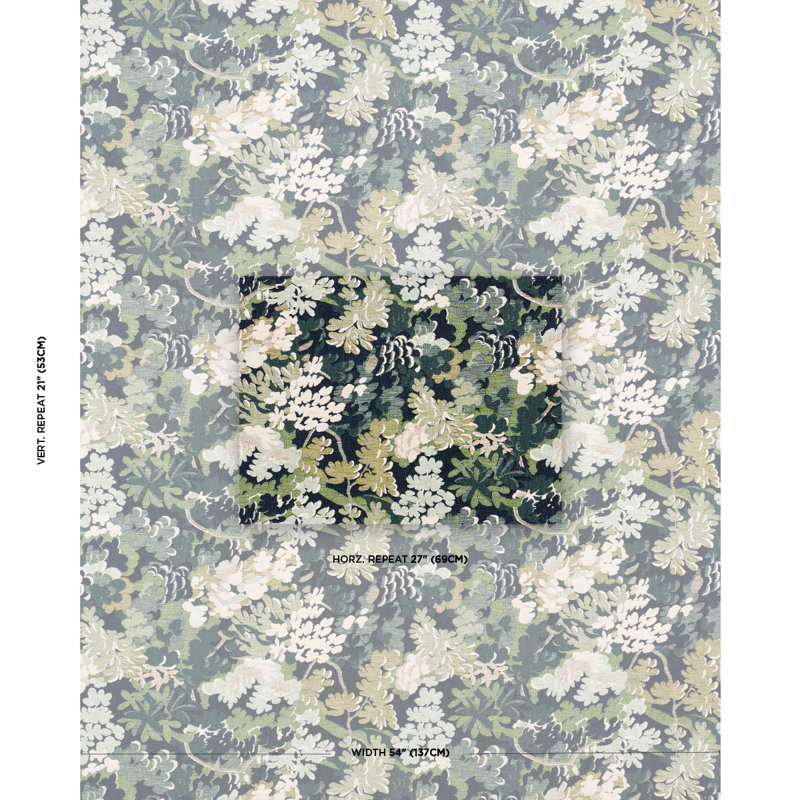 Verdure Tapestry Fabric, Peacock