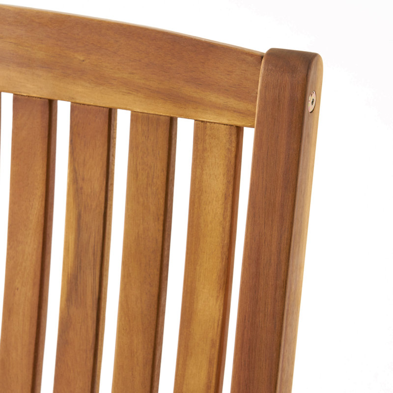 Chaises berçantes d'extérieur en bois d'acacia, chaise berçante lisse pour terrasse