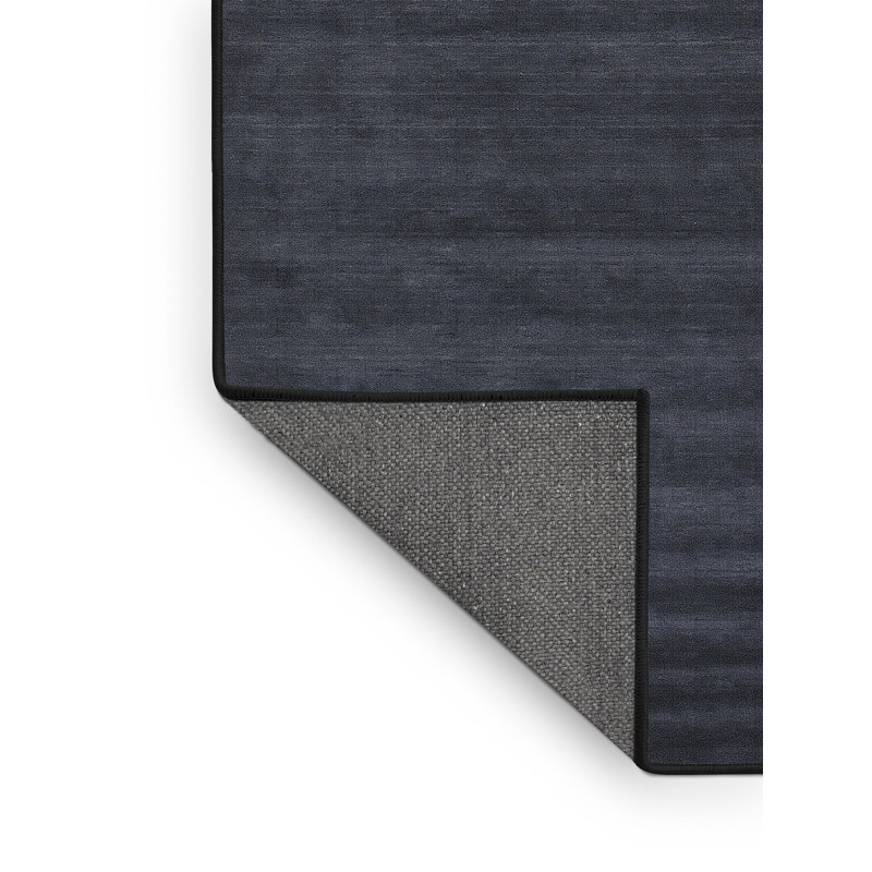 Tapis contemporain bleu foncé, Rectangle 4 pi x 6 pi