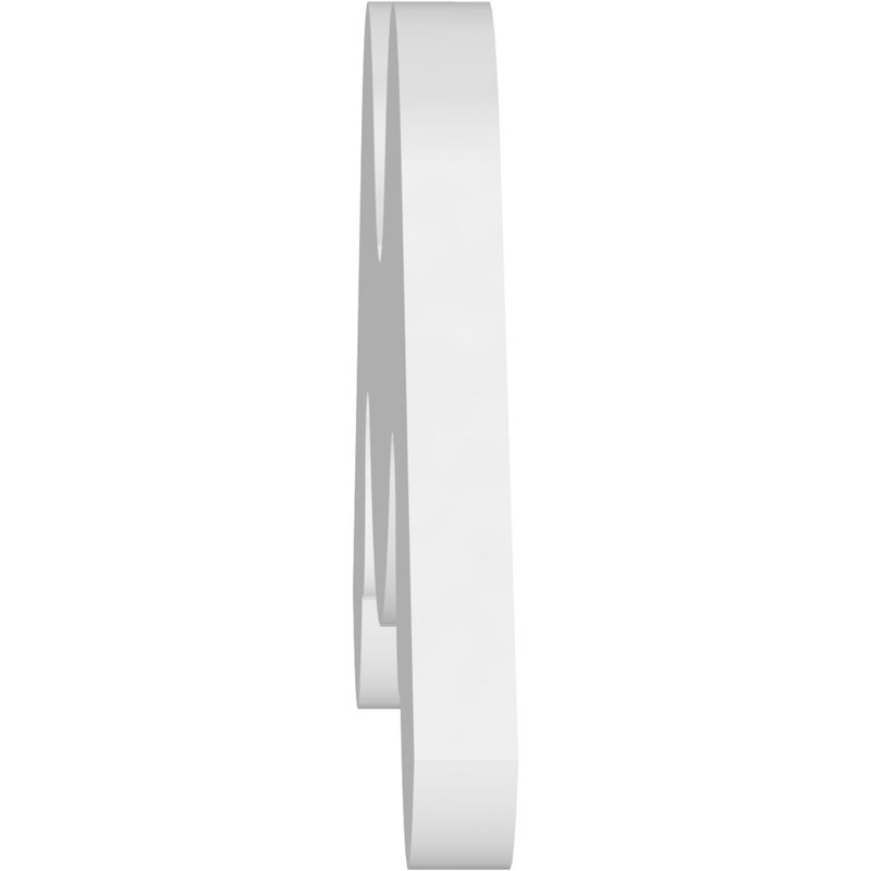Pignon en PVC de qualité architecturale Midway, H 16,5 po x l 36 po x P 1 po, 11 / 12