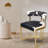Emerine Stainless Steel Cowhide Chair-1838821818