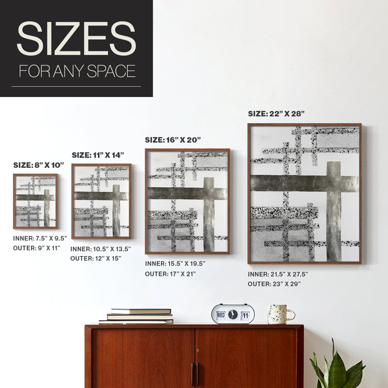 Terrazzo Grid I-Premium, reproduction encadrée prête à accrocher - aucun clou requis - aucun clou requis, H 11 po x l 18 po