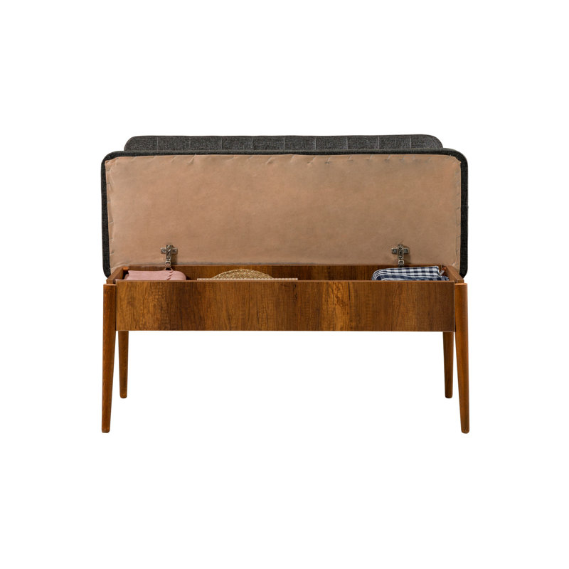 Banc rembourré Helle, Noyer / anthracite