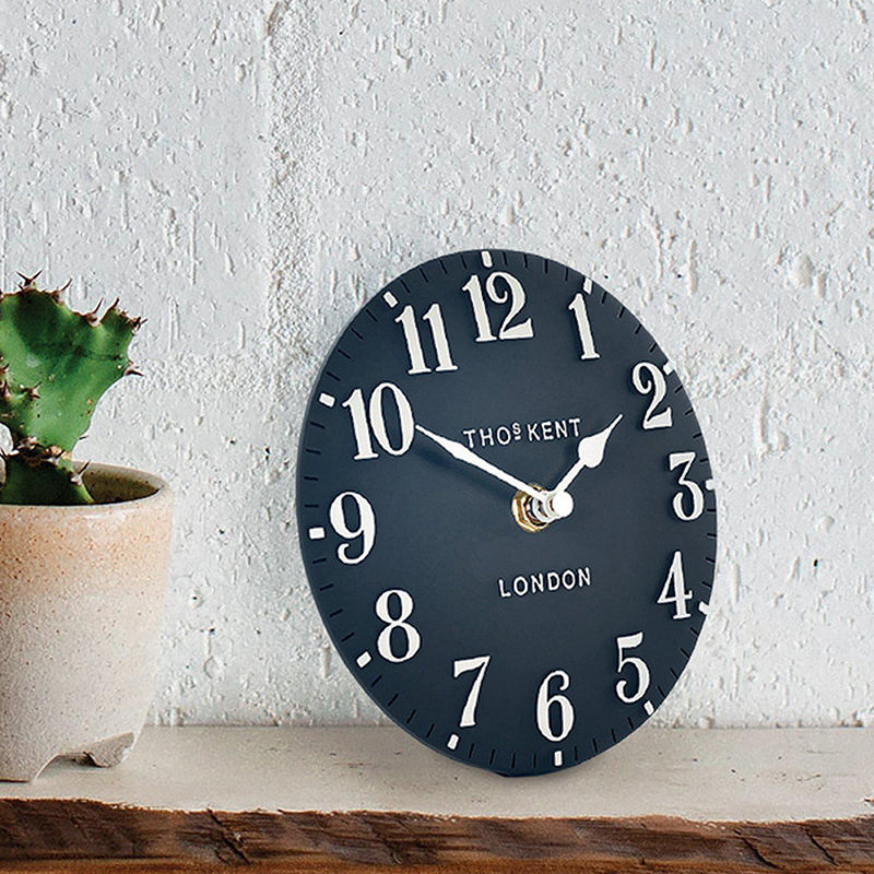 Quartz movement / Crystal Tabletop Clock, Midnight Blue