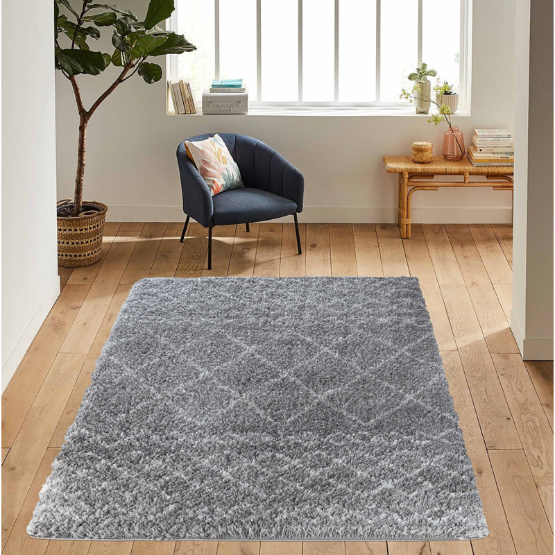 Tocoloma Geometric Shag Area Rug, Rectangle 200 x 290cm