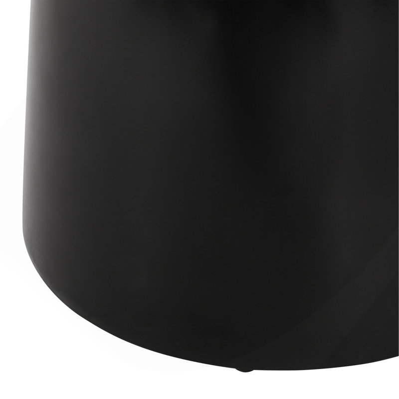 Outdoor Metal End Table -Large, Black
