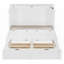Lit escamotable double avec tiroir et amp; Prises de courant / ports USB, structure de poulie, blanc peu encombrant-367828603-367828604