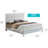 Chic White Transitional King Bed-955352621