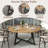 59.1" Solid Wood Round Dining Table For 4-8 Persons