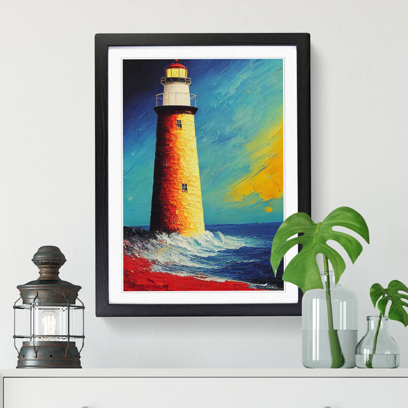 Lighthouse In Colour Vol.4 - Picture Frame Print, Black, 64cm H x 46cm W x 2cm D